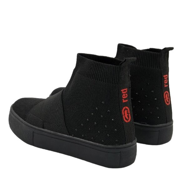 Ecko Red Rhino Logo Beyley Slip On Logo Black Sneaker Booties Size 8 New w/o Box - Picture 3 of 10